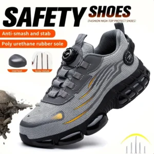 Lace-Free Safety Work Shoes